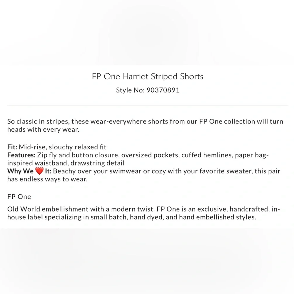 NWOT Free People Harriet Striped Shorts XS Brown Cream Combo New $78 FP One - Picture 5 of 6